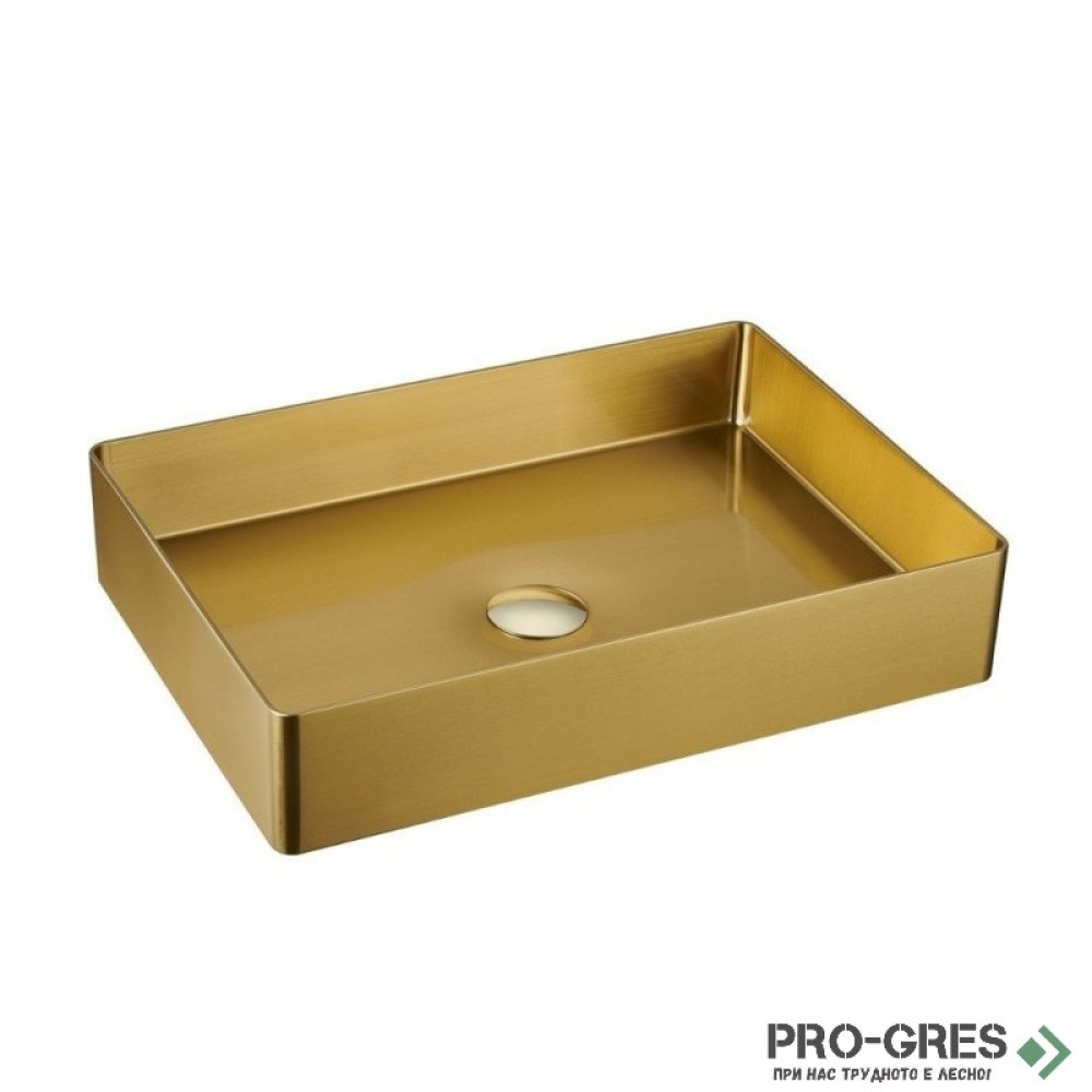 Мивка за баня 55х38см за монтаж върху мебел/плот, Karag Saturn Gold