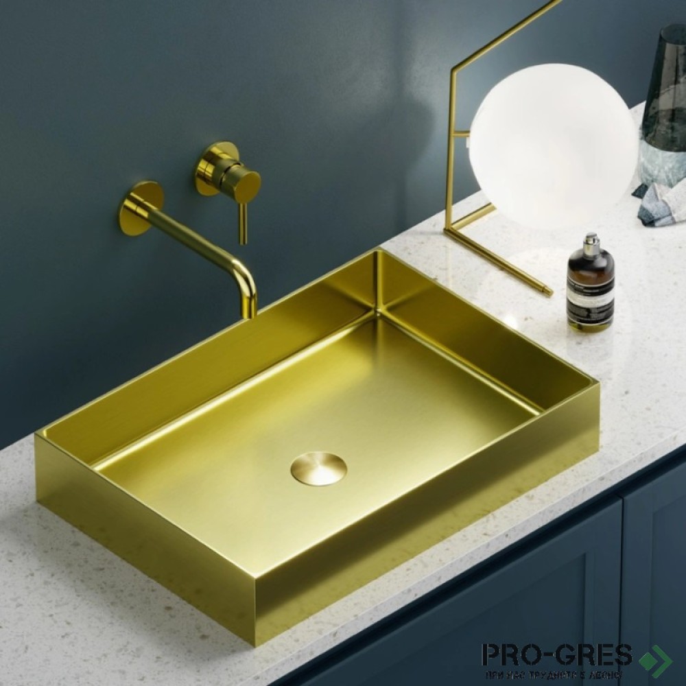Мивка за баня 55х38см за монтаж върху мебел/плот, Karag Saturn Gold