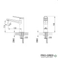 Смесител за мивка, стоящ, бял мат KARAG ANDARE WNW168073PH
