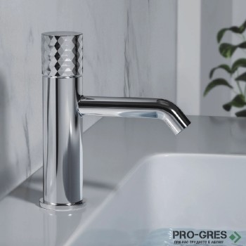 Смесител за мивка, без изпразнител, хром, Karag, Joan Brass Pattern, 24601-424A-BP