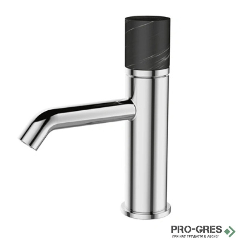 Смесител за мивка, без изпразнител, хром, Karag, Joan Marble nero , 24601-424A-MN