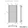 Лира за баня, стоманена, черна, Karag, Karnak, 5206836067971