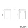 Огледало 60х80х4см с LED осветление за баня KARAG ADEL 80