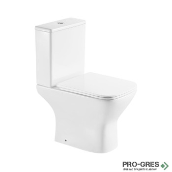 Моноблок без ръб, хоризонтално оттичане, бял, KARAG AMFIPOLIS  TR126