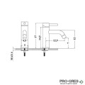 Смесител за мивка без изпразнител, златен KARAG ARTEMIS B205A01-O
