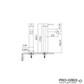 Висок смесител за мивка, черен мат KARAG ARTEMIS B205A02-N
