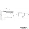 Смесител за вграждане за мивка, черен мат, Karag Delos E02FAQ382-2-BL