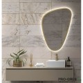 Огледало за баня с Led осветление, 65х100 см, златен кант, KARAG ELENA Gold