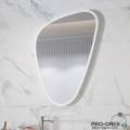 Огледало за баня с Led осветление, 65х100 см, бяла рамка, KARAG ELENA White