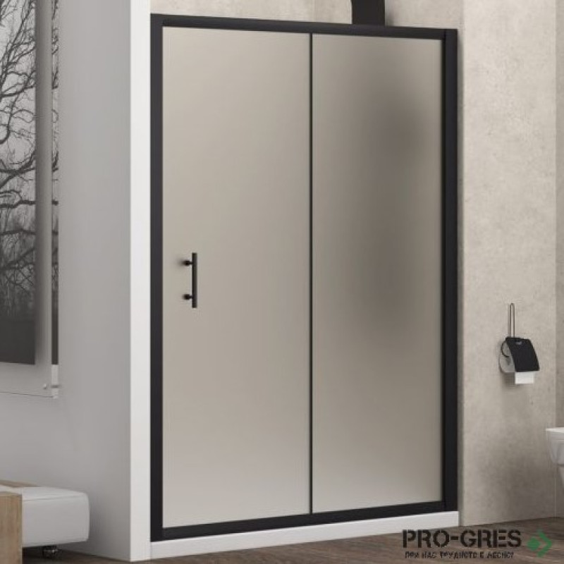 Преграден параван, черен профил,избор на размери Karag FLORA 500 Nero Icy