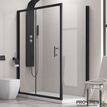 Душ кабина, черен профил,избор на размери Karag FLORA 500 S-10A Nero