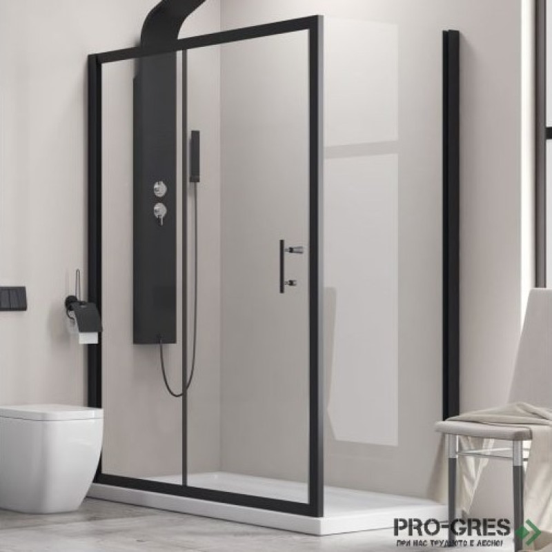 Душ кабина, черен профил,избор на размери Karag FLORA 500 S-10A Nero