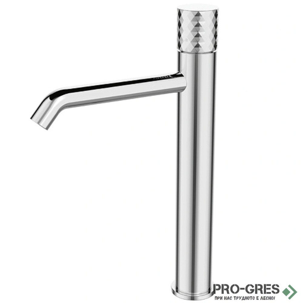 Висок смесител за мивка, без изпразнител, хром, Karag, Joan Brass Pattern, 24615-424A-BP
