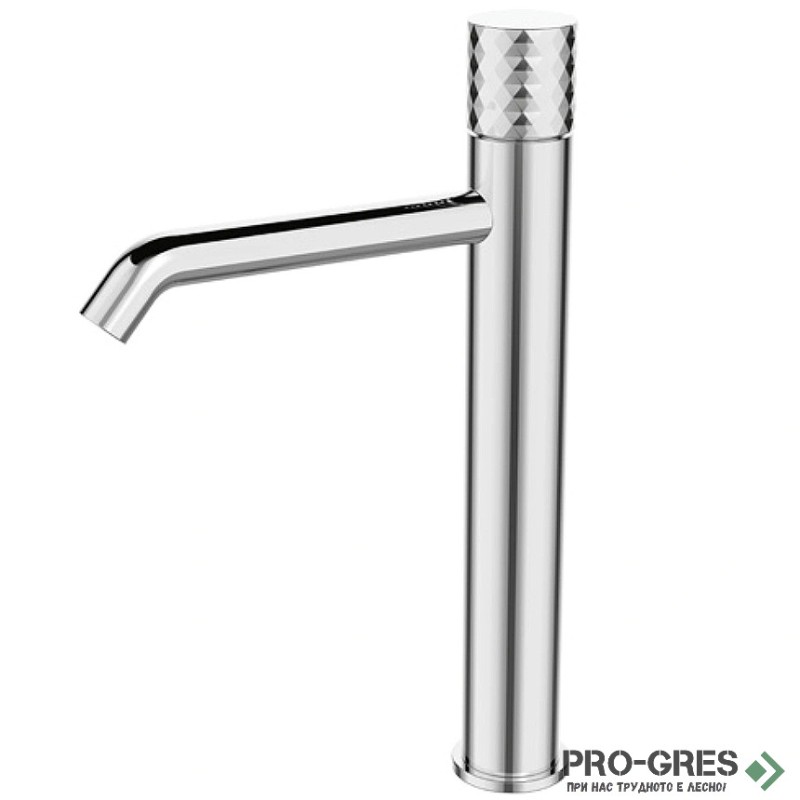 Висок смесител за мивка, без изпразнител, хром, Karag, Joan Brass Pattern, 24615-424A-BP