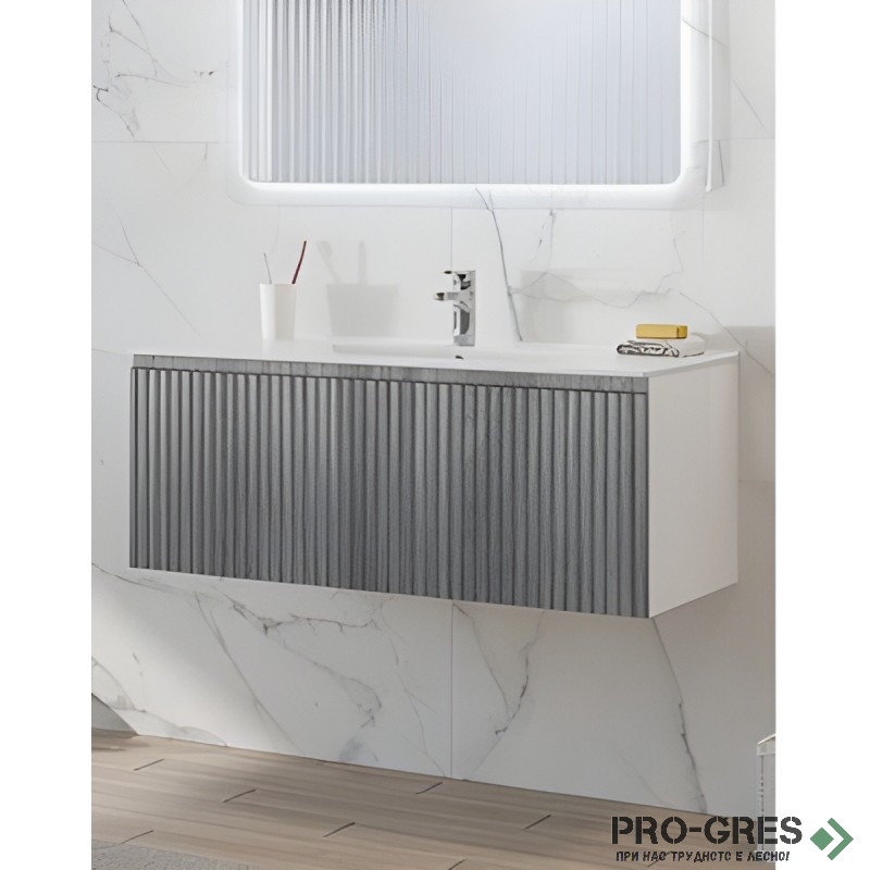 Шкаф за баня с чекмедже 99x45,5х45см с мивка MDF, KION 100, Karag
