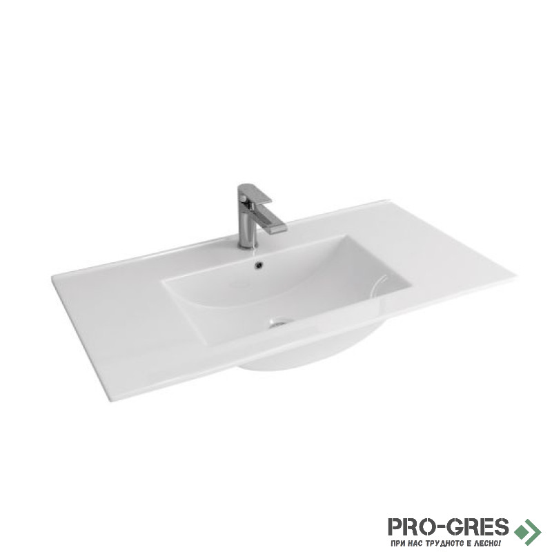 Шкаф за баня с чекмедже 99x45,5х45см с мивка MDF, KION 100, Karag