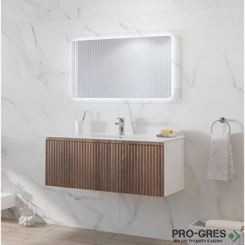 Шкаф за баня с чекмедже 99x45,5х45см с мивка MDF, KION 100, Karag