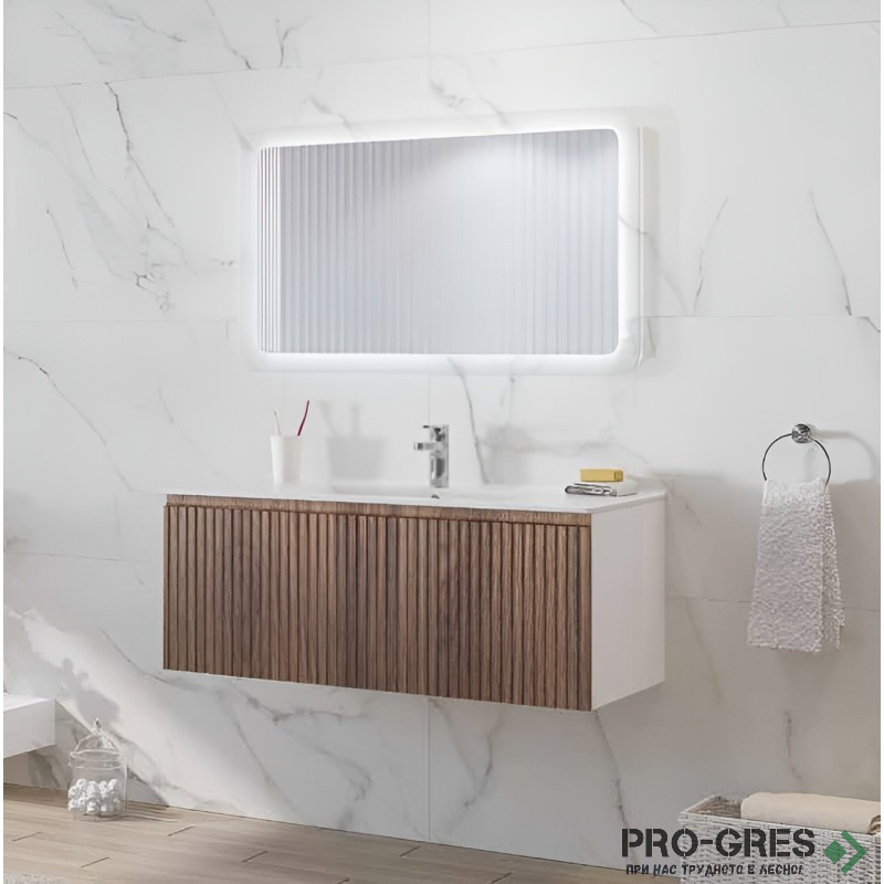 Шкаф за баня с чекмедже 99x45,5х45см с мивка MDF, KION 100, Karag