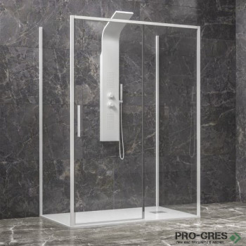 Душ кабина, бял профил,избор на размери Karag Lea 400 & L-3811 Bianco