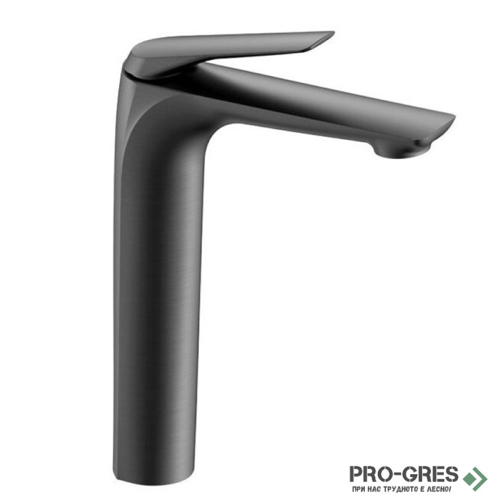 Висок смесител за мивка, антрацит, Karag Lea Gun Metal B05002