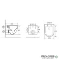 Конзолна тоалетна чиния 49х37 см, Rimless, черен мат KARAG MILOS LT-046E-NRMB