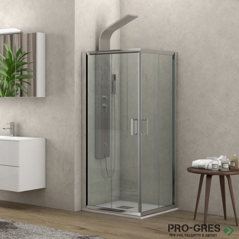 Душ кабина квадратна, хром Karag New Flora 100