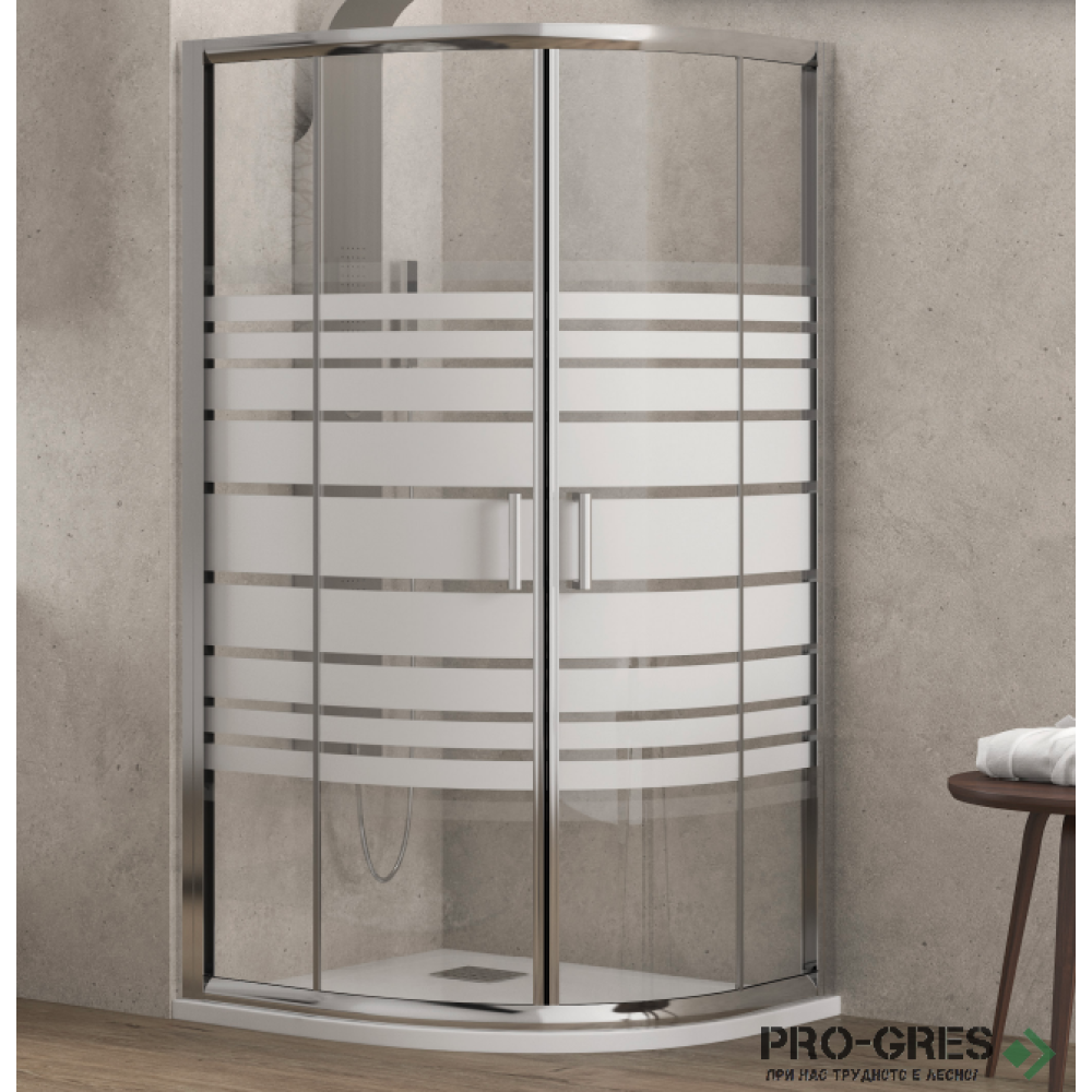 Душ кабина овална, хром Karag New Flora 200