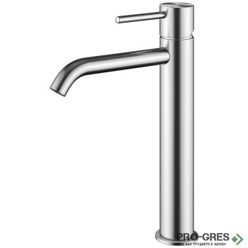 Висок смесител за мивка XL-размер, неръждаема стомана Karag Eternity Brushed Steel S2058-1
