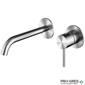 Смесител за вграждане за с тяло за вграждане! неръждаема стомана Karag Eternity Brushed Steel S4058