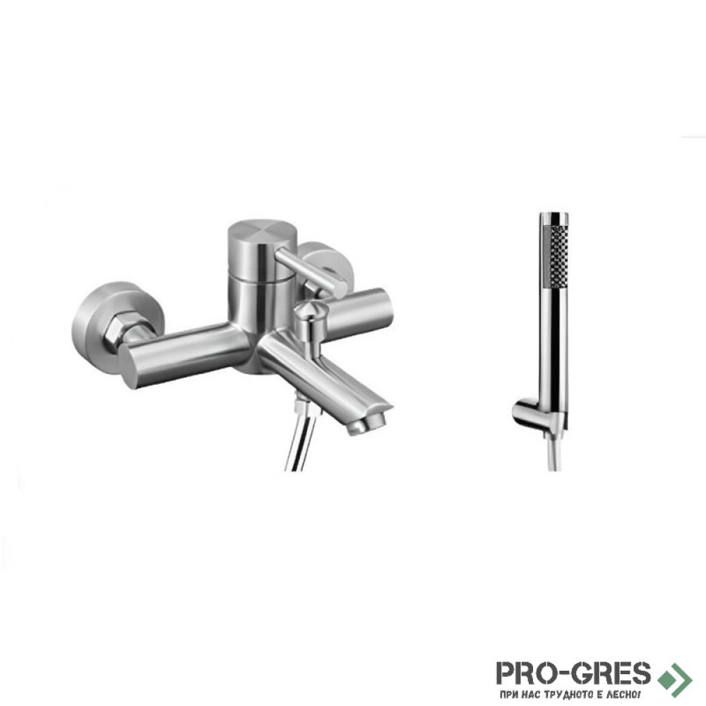 Стенен смесител за душ и вана, хром, Karag Artemis SO903F-C