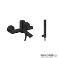 Стенен смесител за душ и вана, черен мат, Karag Artemis SO903F-N