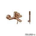 Стенен смесител за душ и вана, розово злато, Karag Artemis SO903F-RG