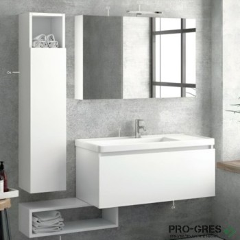 Шкаф за баня с чекмедже 985х450х450мм с мивка MDF, SPACE 100, Karag Шкаф за баня с чекмедже 985х450х450мм с мивка MDF, SPACE 100, Karag