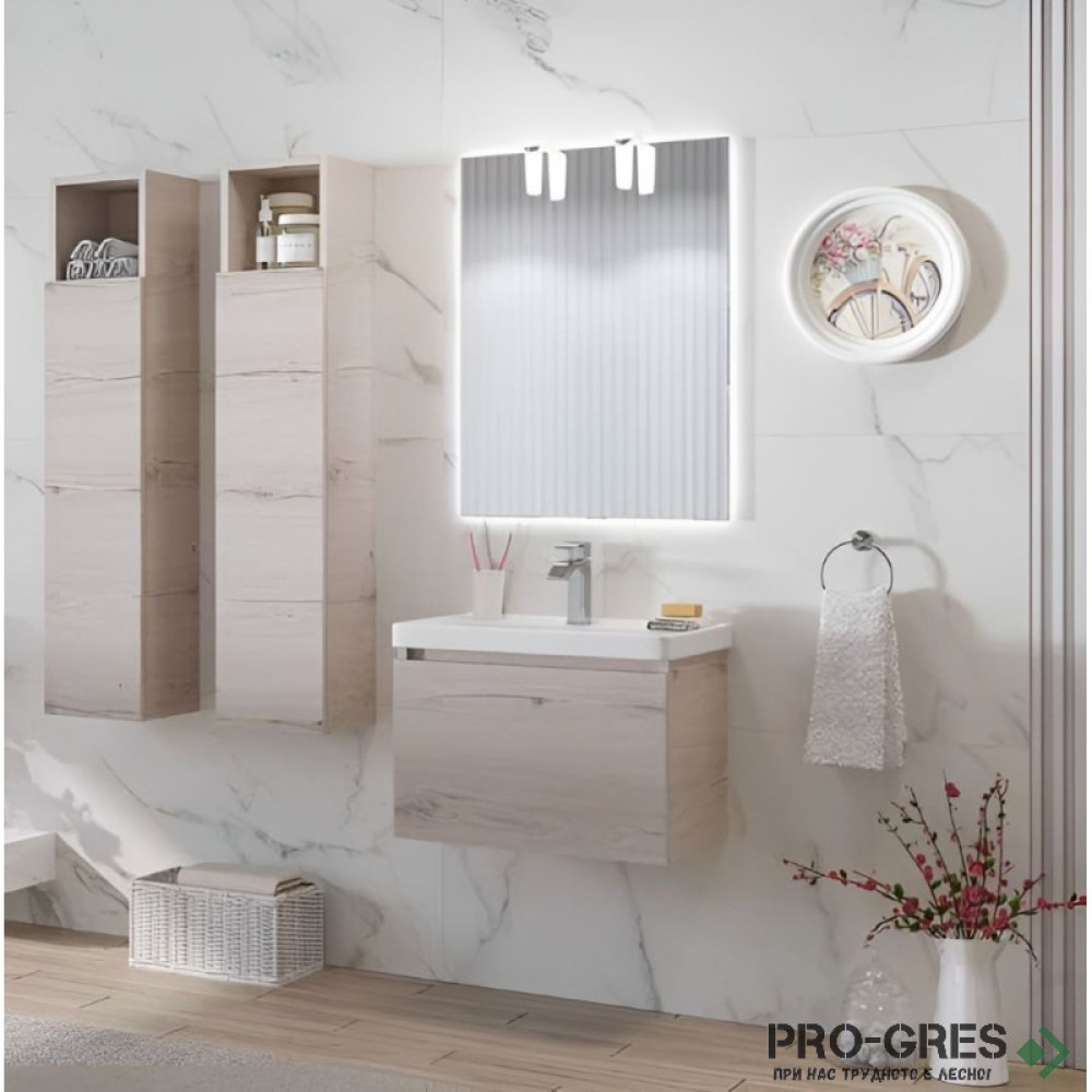 Шкаф за баня 600х380х450мм с мивка MDF, SPACE 60, Karag