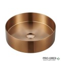 Мивка за баня ф38х11см за монтаж върху мебел/ плот, Karag Venus Rose Gold