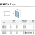 Параван за баня 500-1200х2000мм 8мм прозрачно стъкло с Nano-Skin , черен Karag Walkin 1 Nero Параван за баня 500-1200х2000мм 8мм прозрачно стъкло с Nano-Skin , черен Karag Walkin 1 Nero