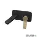 Смесител за вграждане за мивка, черен мат/бронз, Karag, Andare Nero-Bronze, WNW148073PA-B