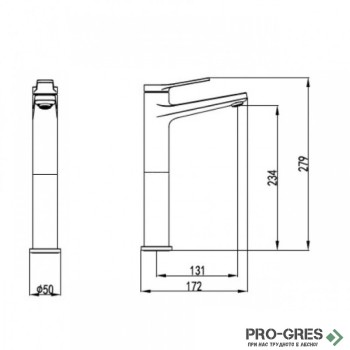 Смесител за мивка с високо тяло, бял мат KARAG ANDARE BIANCO WNW168B73PH
