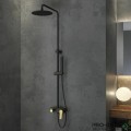 Душ система, черен мат/бронз, Karag, Andare Nero-Bronze, WNW33R98PA-B