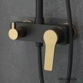Душ система, черен мат/бронз, Karag, Andare Nero-Bronze, WNW33R98PA-B