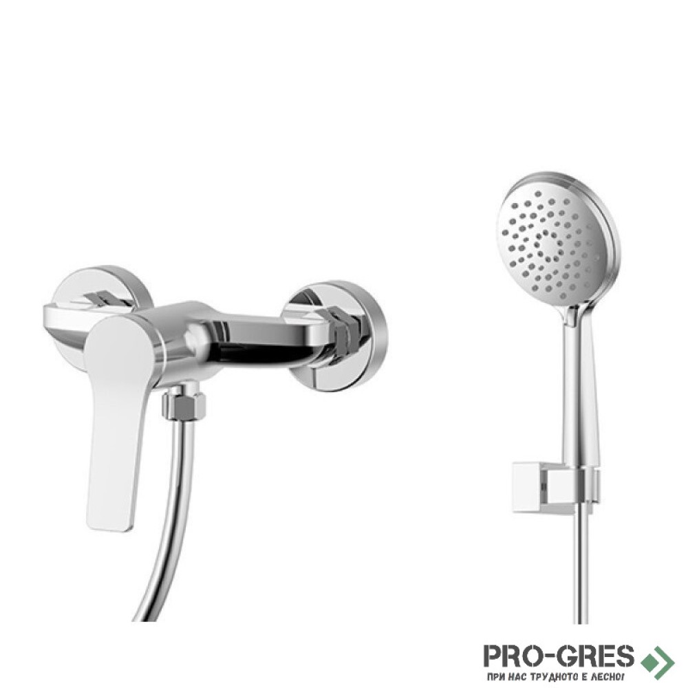 Компелкт смесител и душ слушалка с 3 функции, хром Karag Andare WNX338073C