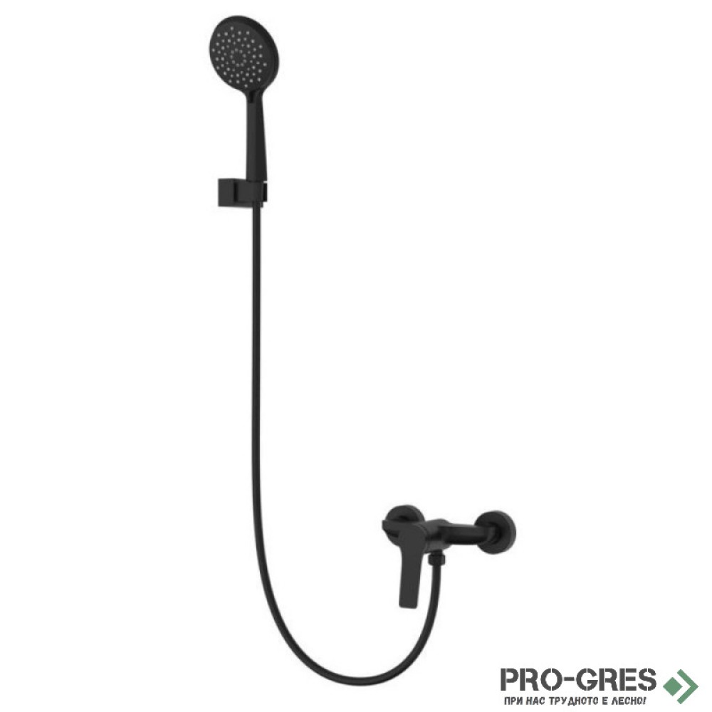 Компелкт смесител и душ слушалка с 3 функции, черен мат Karag Andare WNX338073PA