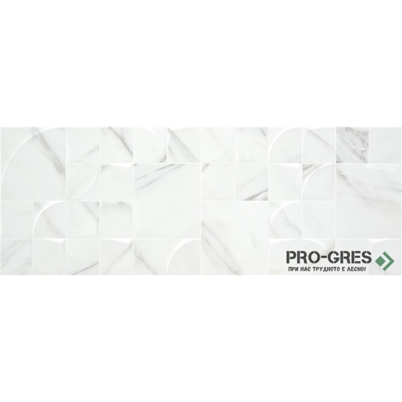 Фаянс Qube Aston White Brillo 33.3×90 см