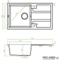 Гранитна кухненска мивка 76×44см  LAVEO Barbados SBB 411T