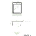 Гранитна кухненска мивка 48х39х20,5 см  LAVEO Chichi SBH 410T