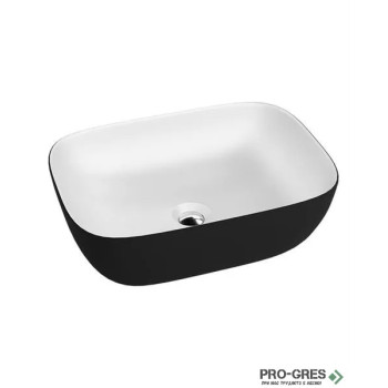 Мивка за баня монтаж върху плот/мебел COSTA SLIM 460x325 черна Lavita