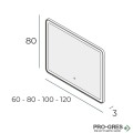 Огледало с LED осветление,алуминиева рамка и нагревател NAO Manillons Torrent 7304