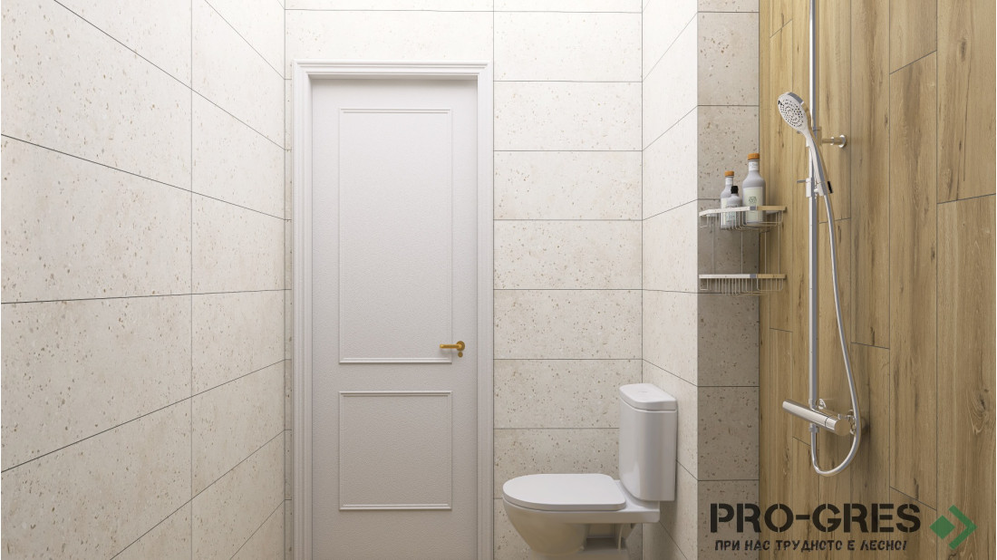 Проект на баня Mediterranean & Colormatt & Treverkheart Beige