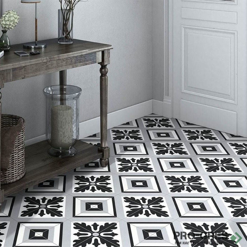 Гранитогрес Mayolica Decor Max Black 20x20