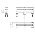 Линеен сифон за баня Canalissima Mixage Double face ,вграждане на плочка 20-100 см Bonomini 6825KX60S
